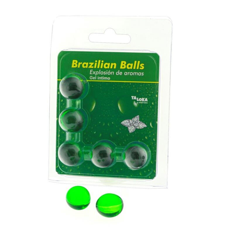 Imagen que nos facilita TALOKA de su producto erótico TALOKA - BRAZILIAN BALLS GEL ÍNTIMO MENTA 5 BOLAS para nuestra categoría "DROGUERÍA |Lubricantes|Bolas Brazilian Balls".