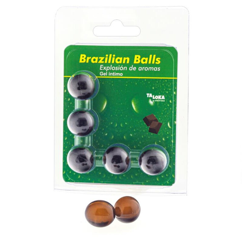 Imagen que nos facilita TALOKA de su producto erótico TALOKA - BRAZILIAN BALLS GEL ÍNTIMO CHOCOLATE 5 BOLAS para nuestra categoría "DROGUERÍA |Lubricantes|Bolas Brazilian Balls".