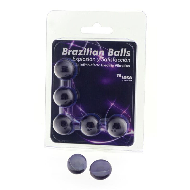 Imagen que nos facilita TALOKA de su producto erótico TALOKA - BRAZILIAN BALLS GEL EXCITANTE EFECTO VIBRACIÓN ELÉCTRICA 5 BOLAS para nuestra categoría "DROGUERÍA |Lubricantes|Bolas Brazilian Balls".