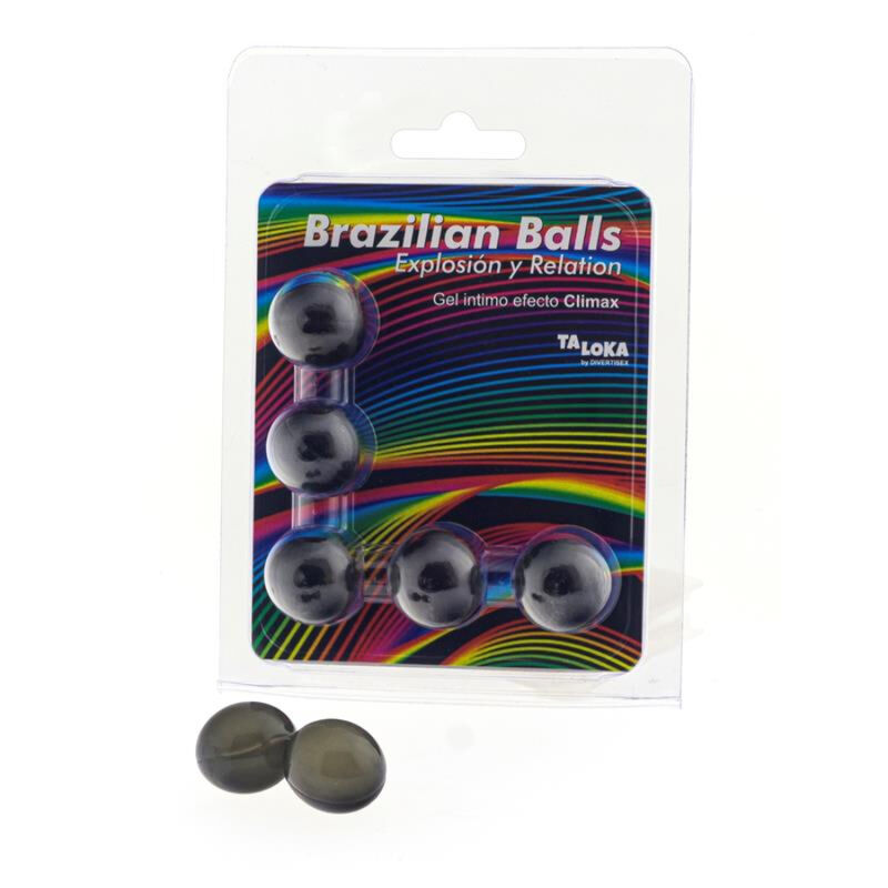 Imagen que nos facilita TALOKA de su producto erótico TALOKA - BRAZILIAN BALLS GEL EXCITANTE EFECTO CLIMAX 5 BOLAS para nuestra categoría "DROGUERÍA |Lubricantes|Bolas Brazilian Balls".