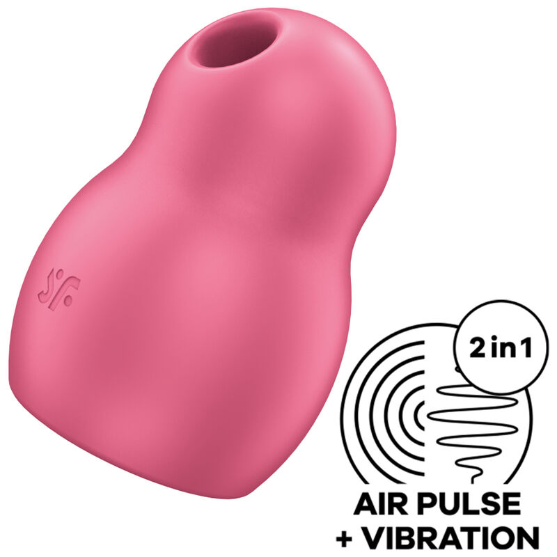 Imagen que nos facilita SATISFYER AIR PULSE de su producto erótico SATISFYER - PRO TO GO 1 ESTIMULADOR Y VIBRADOR DOBLE ROJO para nuestra categoría "JUGUETES BIENESTAR |Juguetes para Mujeres|Estimuladores|Succionadores sin vibración".