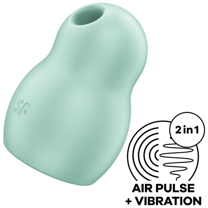 Imagen que nos facilita SATISFYER AIR PULSE de su producto erótico SATISFYER - PRO TO GO 1 ESTIMULADOR Y VIBRADOR DOBLE VERDE para nuestra categoría "JUGUETES BIENESTAR |Juguetes para Mujeres|Estimuladores|Succionadores sin vibración".