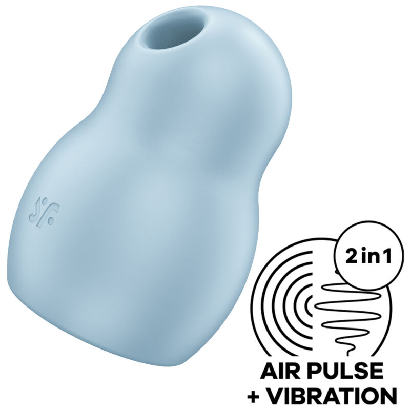 Imagen que nos facilita SATISFYER AIR PULSE de su producto erótico SATISFYER - PRO TO GO 1 ESTIMULADOR Y VIBRADOR DOBLE AZUL para nuestra categoría "JUGUETES BIENESTAR |Juguetes para Mujeres|Estimuladores|Succionadores sin vibración".