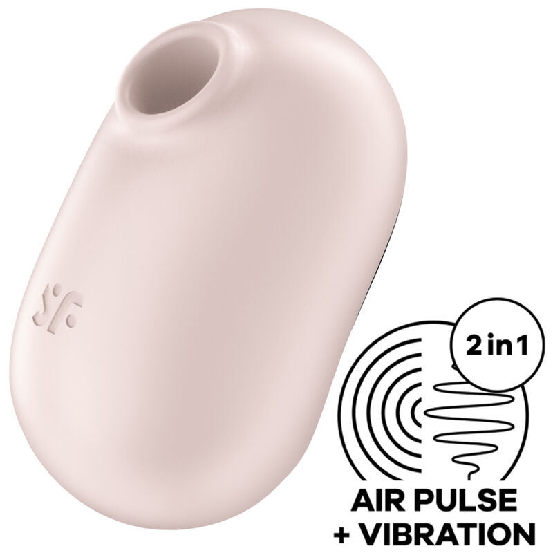 Imagen que nos facilita SATISFYER AIR PULSE de su producto erótico SATISFYER - PRO TO GO 2 ESTIMULADOR Y VIBRADOR DOBLE BEIGE para nuestra categoría "JUGUETES BIENESTAR |Juguetes para Mujeres|Estimuladores|Succionadores sin vibración".