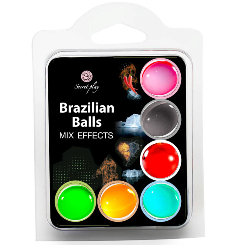 Imagen que nos facilita SECRETPLAY COSMETIC de su producto erótico SECRET PLAY SET 6 BRAZILIAN BALLS MIX EFECTOS para nuestra categoría "DROGUERÍA |Lubricantes|Bolas Brazilian Balls".