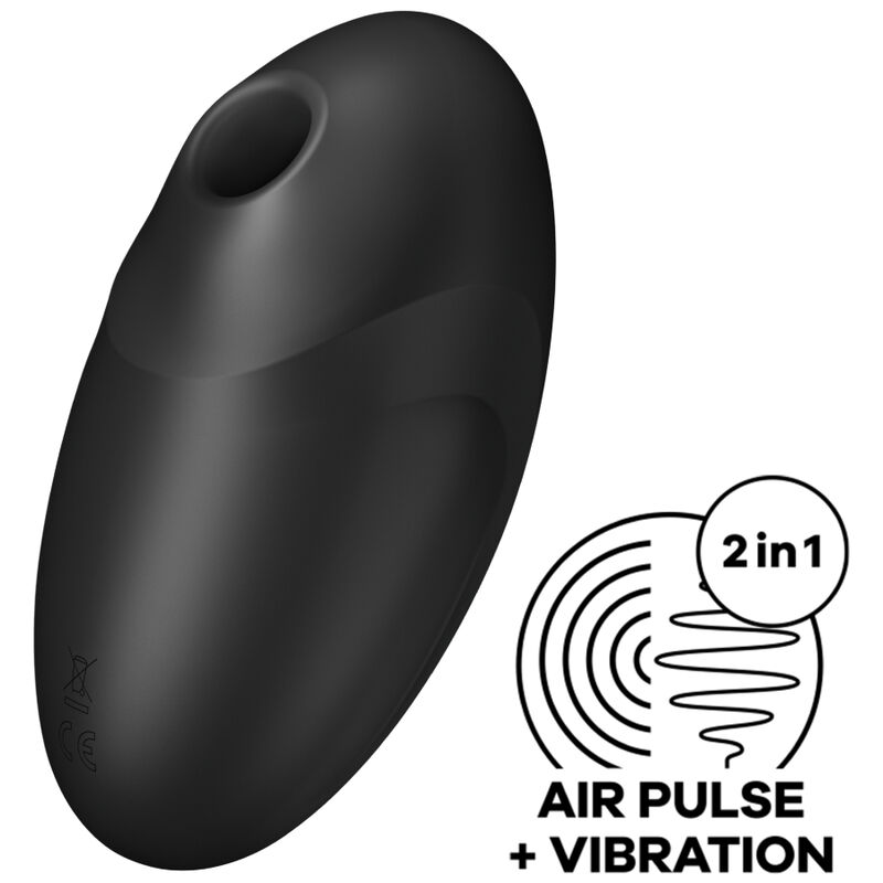 Imagen que nos facilita SATISFYER AIR PULSE de su producto erótico SATISFYER - VULVA LOVER 3 ESTIMULADOR Y VIBRADOR NEGRO para nuestra categoría "JUGUETES BIENESTAR |Juguetes para Mujeres|Estimuladores|Succionadores sin vibración".