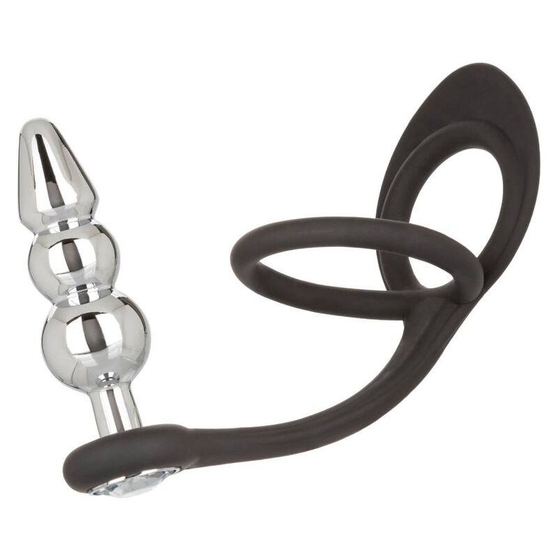 Imagen que nos facilita CALEXOTICS de su producto erótico CALEXOTICS - STAR FUCKER BEADED PLUG para nuestra categoría "JUGUETES BIENESTAR |Juguetes para Hombres|Accesorios para el pene|Anillos Pene|Anillos con Plug".