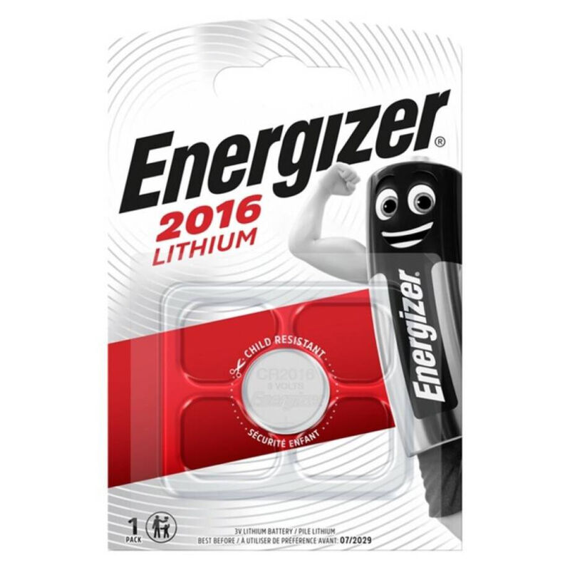 Imagen que nos facilita ENERGIZER de su producto erótico ENERGIZER - PILA BOTON LITIO CR2016 3V BLISTER*1 para nuestra categoría "ARTÍCULOS VARIOS|Pilas|Pilas Alcalinas".