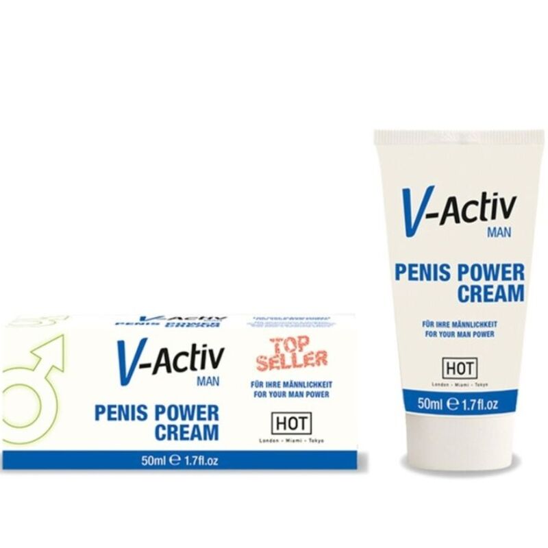 Imagen que nos facilita HOT de su producto erótico HOT - V-ACTIV CREMA POTENCIADORA HOMBRE 50ML para nuestra categoría "DROGUERÍA |Estimulantes para Ellos|Aumento Erección".