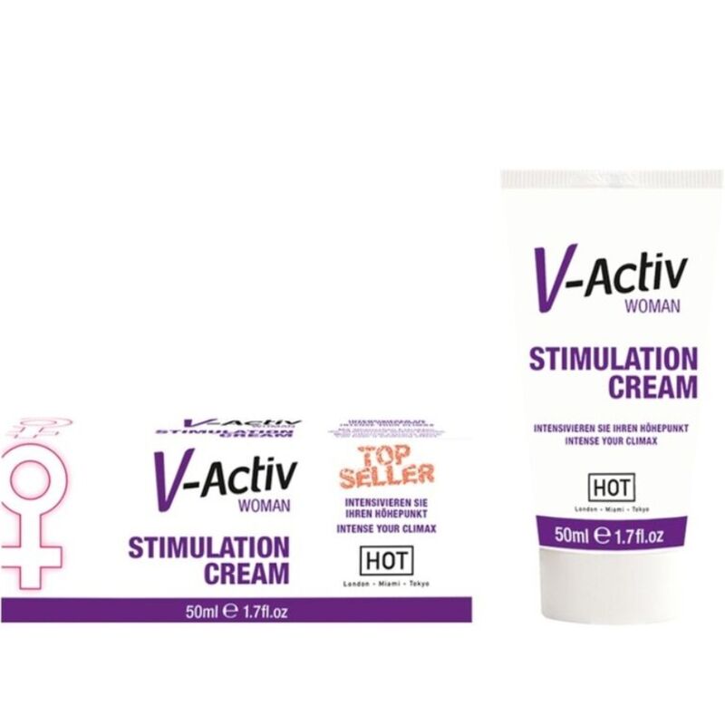 Imagen que nos facilita HOT de su producto erótico HOT - V-ACTIV CREMA ESTIMULADORA MUJER 50ML para nuestra categoría "DROGUERÍA |Estimulantes para Ellas|Intensificador Orgasmos".