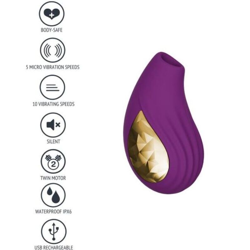 Imagen que nos facilita XOCOON de su producto erótico XOCOON - DIVINE LOVE ESTIMULADOR MORADO para nuestra categoría "JUGUETES BIENESTAR |Juguetes para Mujeres|Estimuladores|Succionadores sin vibración".