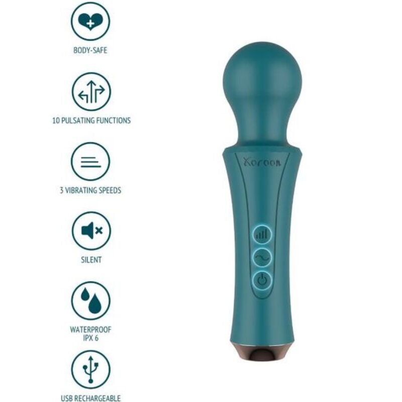 Imagen que nos facilita XOCOON de su producto erótico XOCOON - THE PERSONAL WAND VERDE para nuestra categoría "JUGUETES BIENESTAR |Juguetes para Mujeres|Estimuladores|Masajeadores".