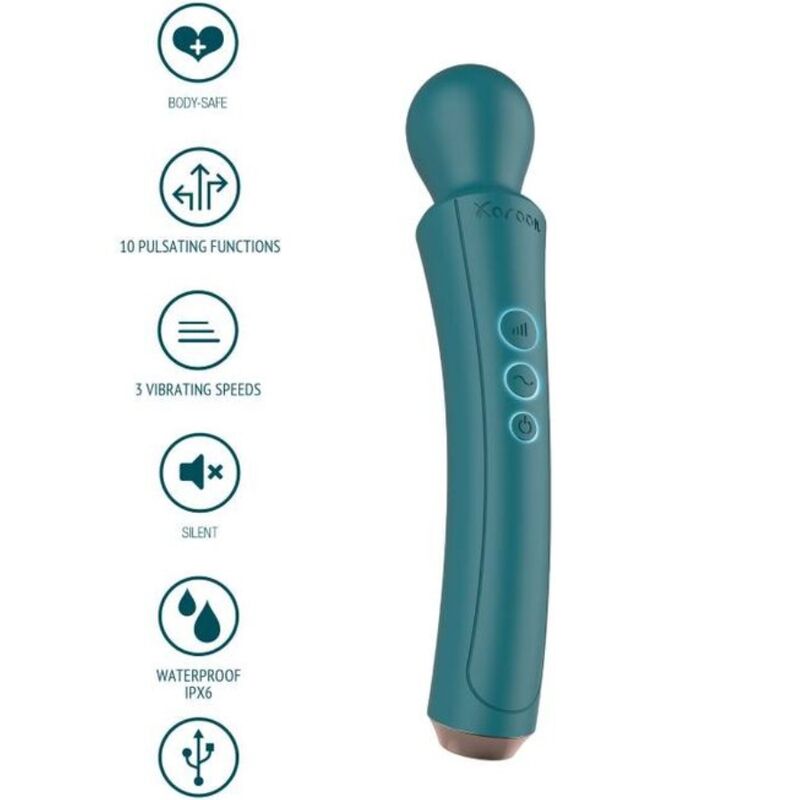 Imagen que nos facilita XOCOON de su producto erótico XOCOON - THE CURVED WAND VERDE para nuestra categoría "JUGUETES BIENESTAR |Juguetes para Mujeres|Estimuladores|Masajeadores".