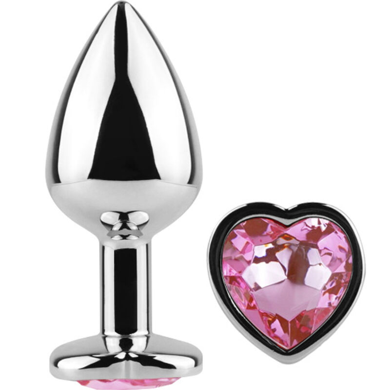 Imagen que nos facilita SECRETPLAY TOYS de su producto erótico SECRETPLAY - METAL BUTT PLUG CORAZÓN FUCSIA TALLA S 7 CM para nuestra categoría "JUGUETES BIENESTAR |Anal|Plugs Anales".