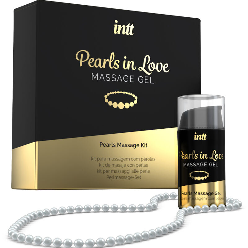 Imagen que nos facilita INTT MASSAGE & ORAL SEX de su producto erótico INTT MASSAGE & ORAL SEX - PEARLS IN LOVE CON COLLAR DE PERLAS Y GEL DE SILICONA para nuestra categoría "DROGUERÍA |Para Masajes|Kits de masaje".