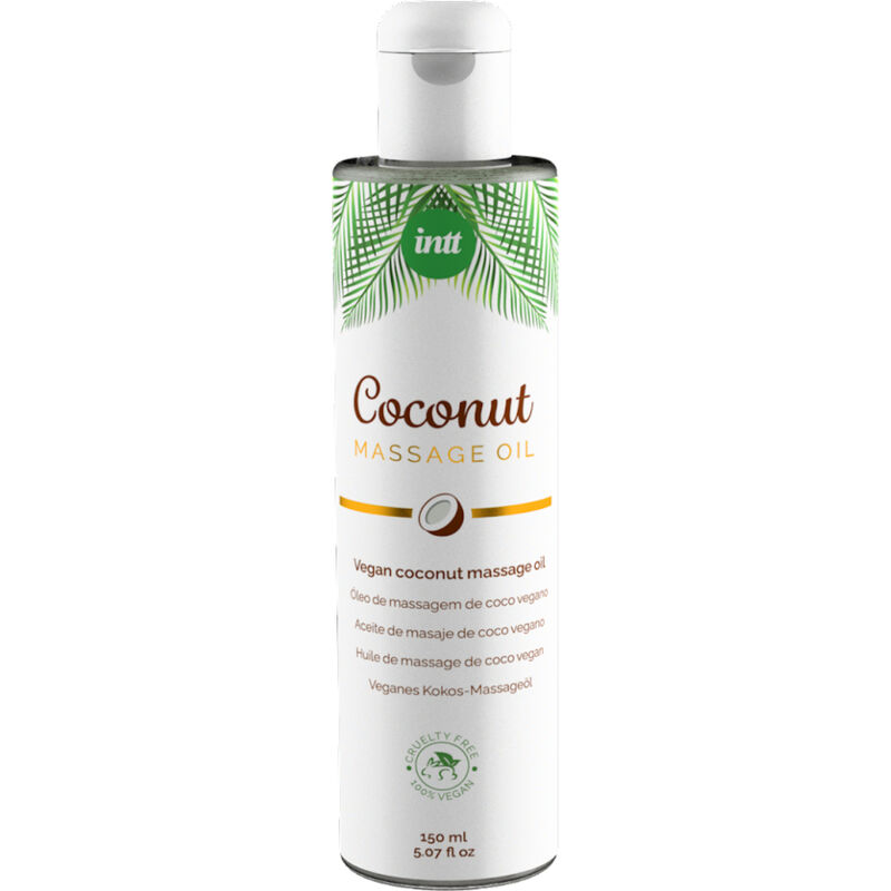 Imagen que nos facilita INTT VEGAN LINE de su producto erótico INTT - ACEITE DE MASAJE VEGANO DULCE CON SABOR A COCO RELAJANTE para nuestra categoría "DROGUERÍA |Para Masajes|Aceites con Sabores".