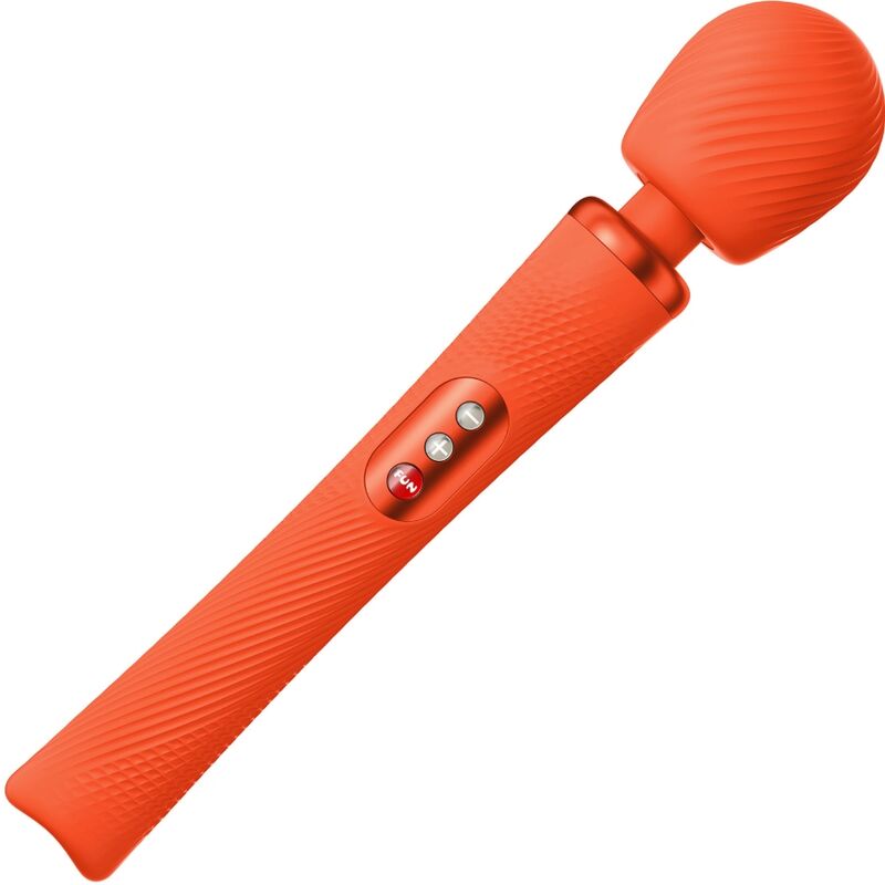 Imagen que nos facilita FUN FACTORY de su producto erótico FUN FACTORY - VIM WAND RUMBLE VIBRADOR RECARGABLE SILICONA NARANJA para nuestra categoría "JUGUETES BIENESTAR |Vibradores|Vibrador WAND".