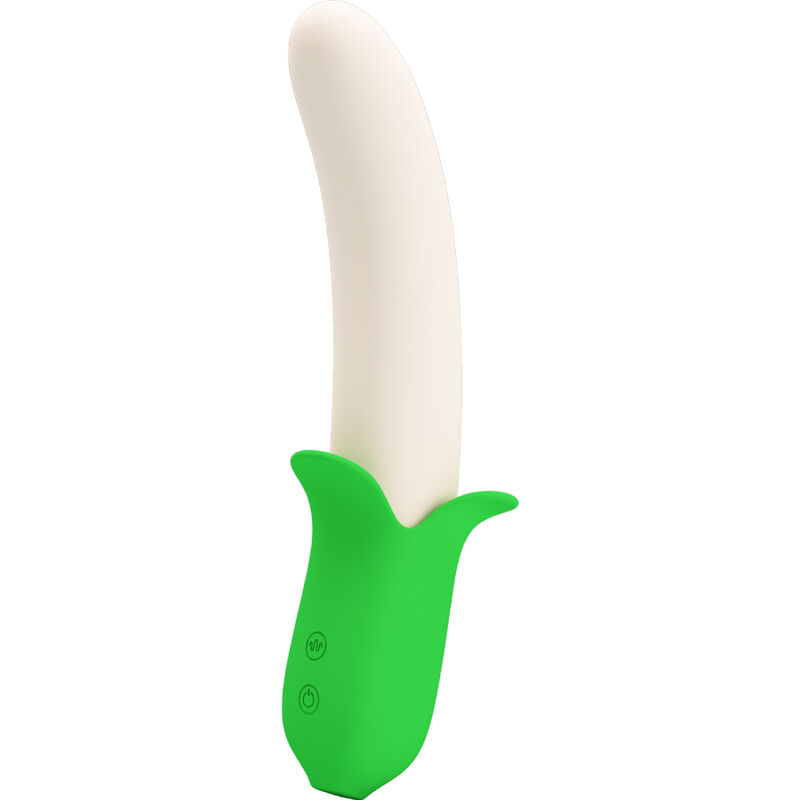 Imagen que nos facilita PRETTY LOVE de su producto erótico PRETTY LOVE - BANANA KNIGHT SUPER POWER 7 VIBRACIONES SILICONA para nuestra categoría "JUGUETES BIENESTAR |Dildos sin Vibración".