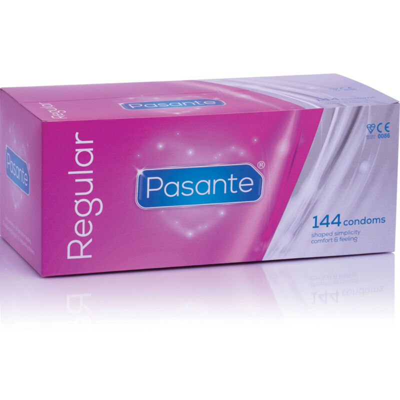 Imagen que nos facilita PASANTE de su producto erótico PASANTE - CONDOM GAMA REGULAR 144 UNIDADES para nuestra categoría "PRESERVATIVOS |Todos los tamaños de cajas|Cajas de 30 a 288".