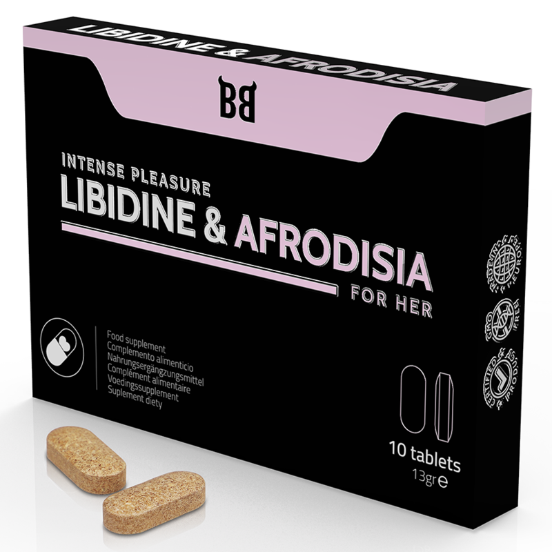 Imagen que nos facilita BLACK BULL de su producto erótico BLACK BULL - LIBIDINE & AFRODISIA PLACER INTENSO PARA MUJER 10 CÁPSULAS para nuestra categoría "DROGUERÍA |Complementos Alimenticios|Cápsulas para Mujeres".