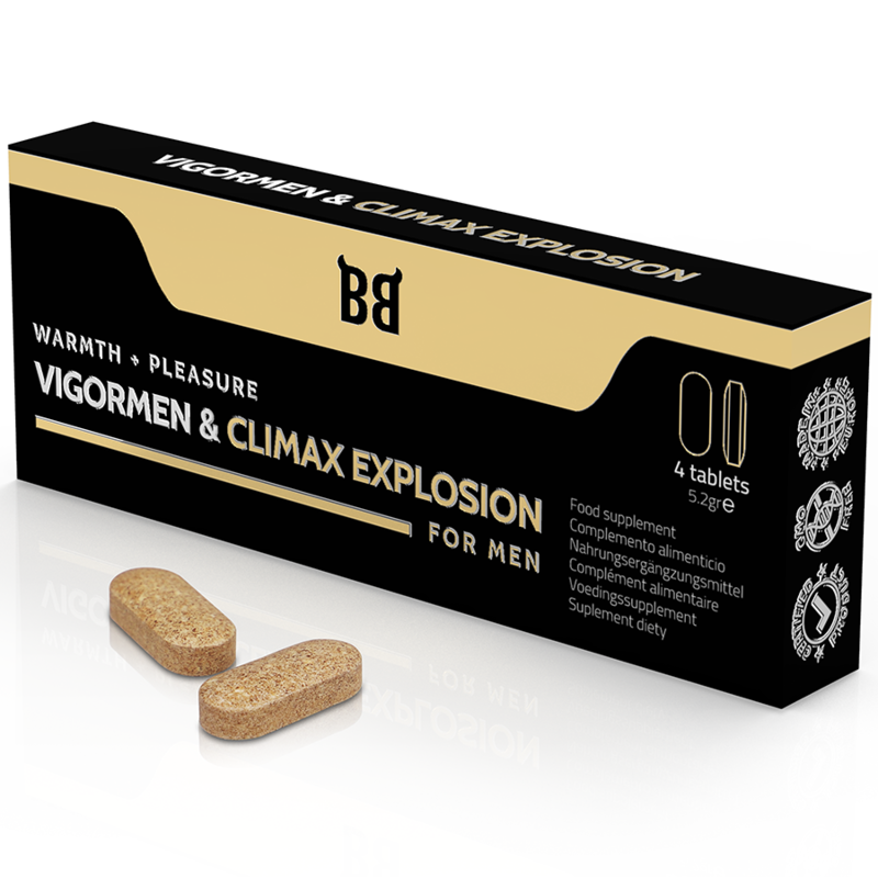 Imagen que nos facilita BLACK BULL de su producto erótico BLACK BULL - VIGORMEN & CLIMAX EXPLOSION MAYOR PLACER PARA HOMBRE 4 CÁPSULAS para nuestra categoría "DROGUERÍA |Complementos Alimenticios|Cápsulas para Hombres".