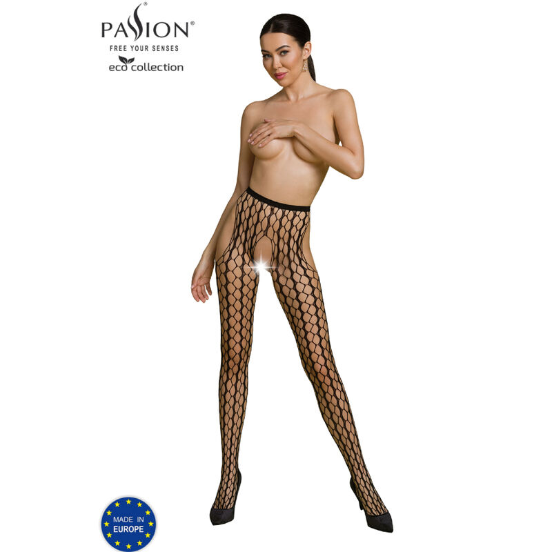 Imagen que nos facilita PASSION WOMAN GARTER & STOCK de su producto erótico PASSION - ECO COLLECTION BODYSTOCKING ECO S007 NEGRO para nuestra categoría "MODA & LENCERÍA|Lencería Mujer|Lencería Sexy|Medias".