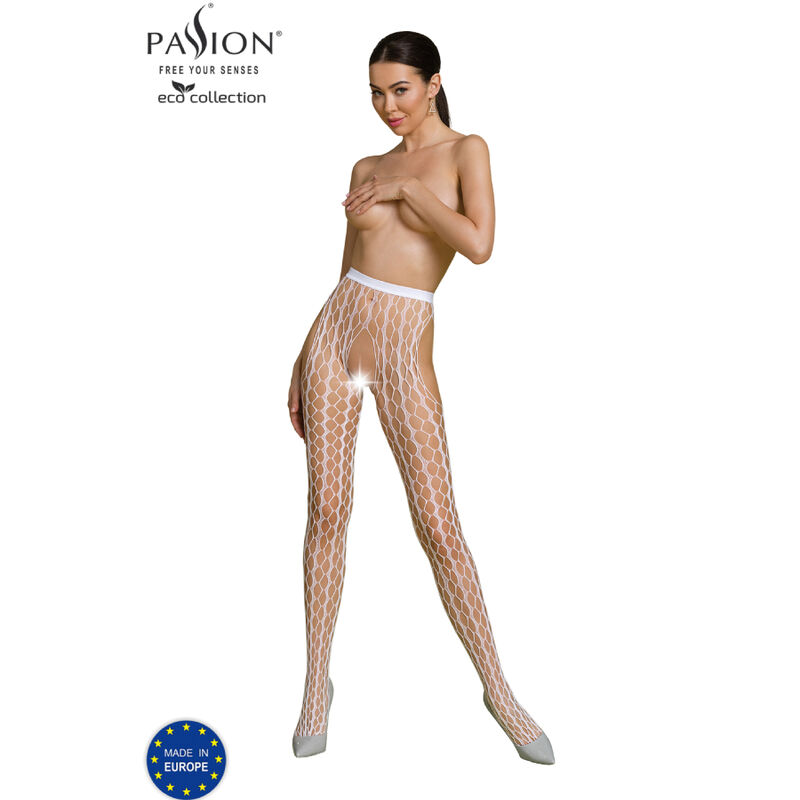 Imagen que nos facilita PASSION WOMAN GARTER & STOCK de su producto erótico PASSION - ECO COLLECTION BODYSTOCKING ECO S007 BLANCO para nuestra categoría "MODA & LENCERÍA|Lencería Mujer|Lencería Sexy|Medias".