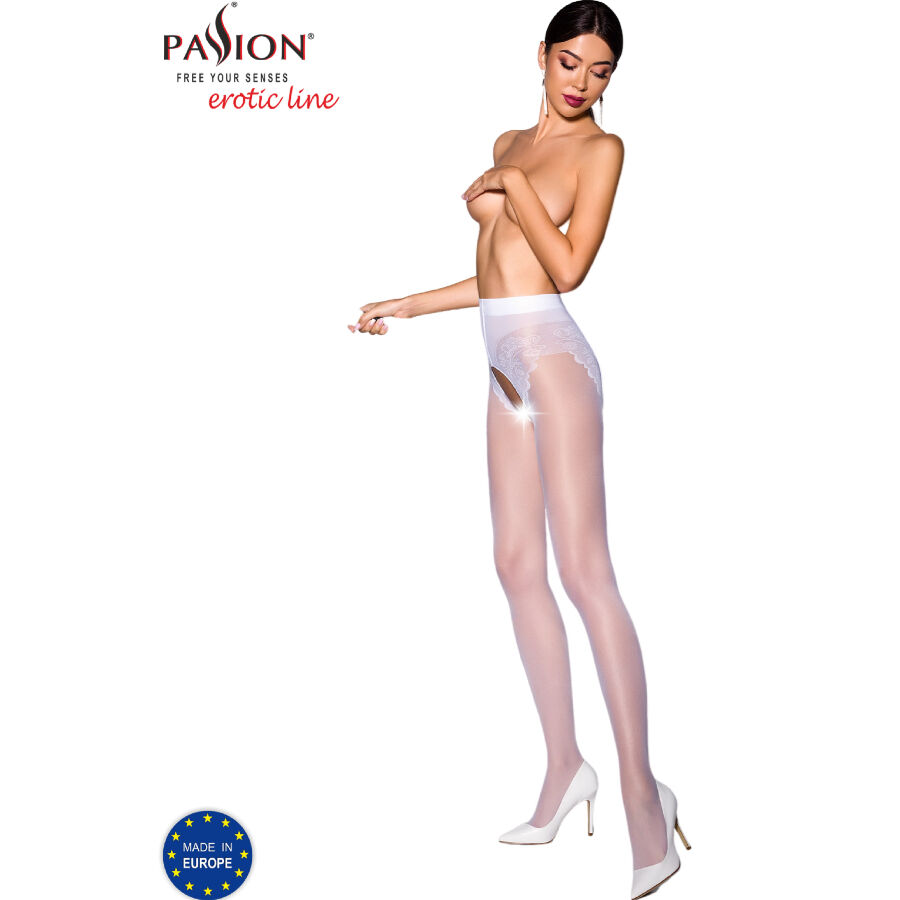 Imagen que nos facilita PASSION WOMAN GARTER & STOCK de su producto erótico PASSION - TIOPEN 006 MEDIAS BLANCO 1/2 30 DEN para nuestra categoría "MODA & LENCERÍA|Lencería Mujer|Lencería Sexy|Medias".