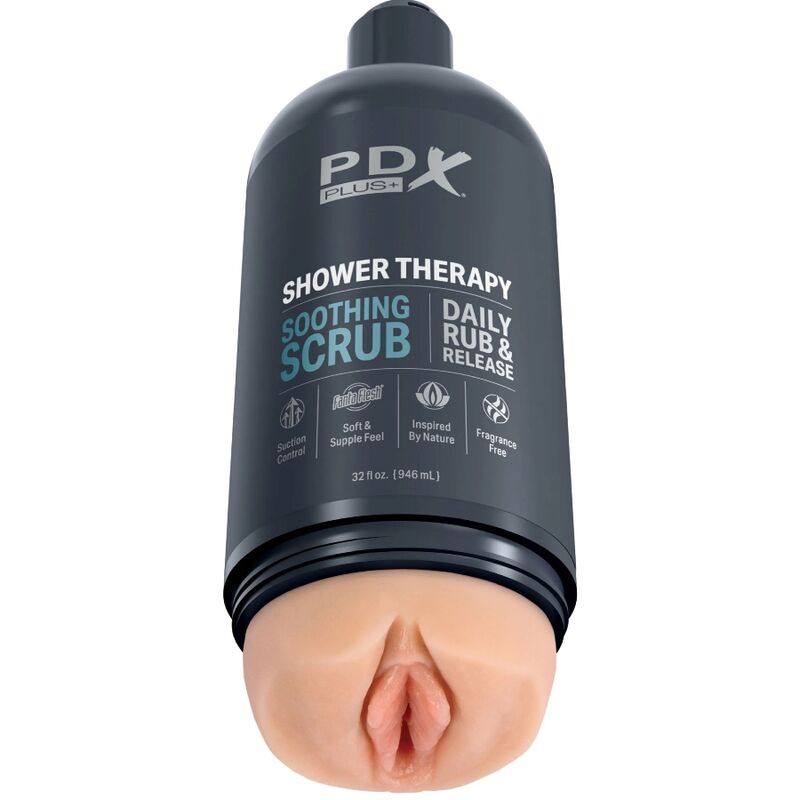 Imagen que nos facilita PDX PLUS+ de su producto erótico PDX PLUS - MASTURBADOR STROKER DISEÑO DISCRETO DE BOTE CHAMPU SOOTHING SCRUB para nuestra categoría "JUGUETES BIENESTAR |Juguetes para Hombres|Vaginas con vibración".