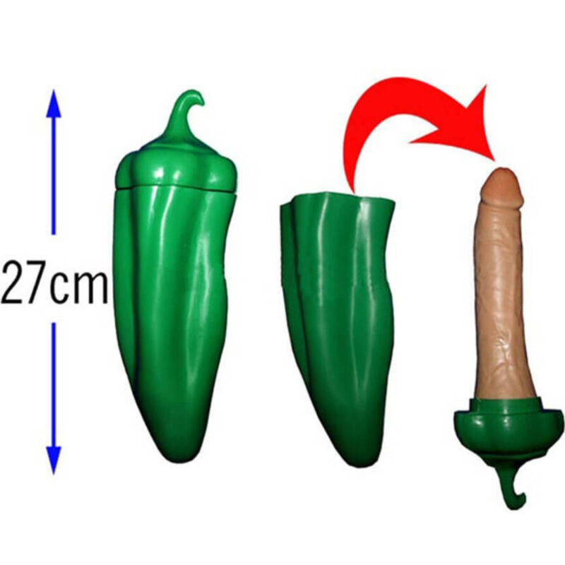 Imagen que nos facilita DIABLO PICANTE de su producto erótico DIABLO PICANTE - PIMIENTO VERDE PENE para nuestra categoría "ARTÍCULOS VARIOS|Articulos divertidos|Complementos".