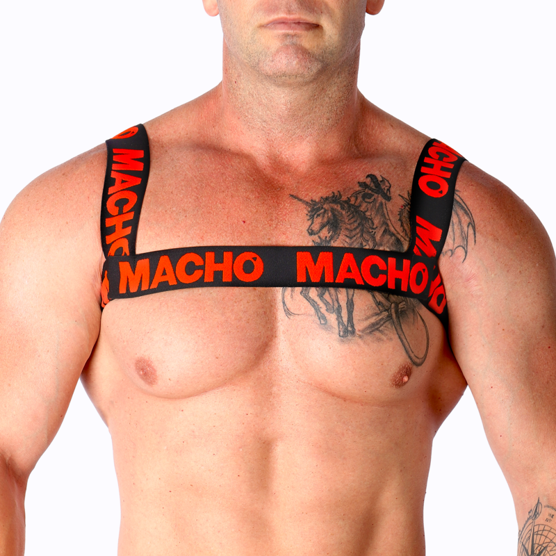 Imagen que nos facilita MACHO UNDERWEAR de su producto erótico MACHO - ARNES DOBLE ROJO para nuestra categoría "MODA & LENCERÍA|Lencería Hombre|Arneses Hombre".