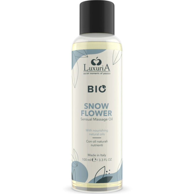 Imagen que nos facilita INTIMATELINE LUXURIA de su producto erótico INTIMATELINE LUXURIA - BIO ACEITE MASAJE SNOW FLOWER 100 ML para nuestra categoría "DROGUERÍA |Para Masajes|Aceites con Sabores".