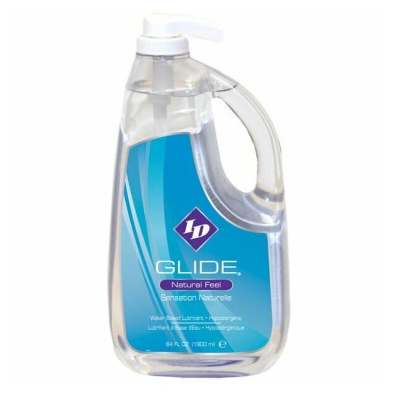 Imagen que nos facilita ID GLIDE de su producto erótico ID GLIDE - LUBRICANTE BASE AGUA + HIPOALERGENICO NATURAL FEEL 1900 ML para nuestra categoría "DROGUERÍA |Lubricantes|Base Agua".