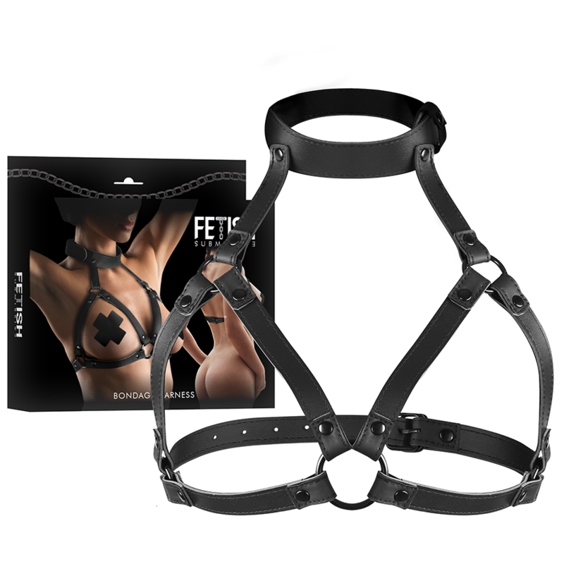 Imagen que nos facilita FETISH SUBMISSIVE BONDAGE de su producto erótico FETISH SUBMISSIVE BONDAGE - ARNÉS AJUSTABLE PECHO para nuestra categoría "BDSM & BONDAGE |Bondage|Arneses fijación".