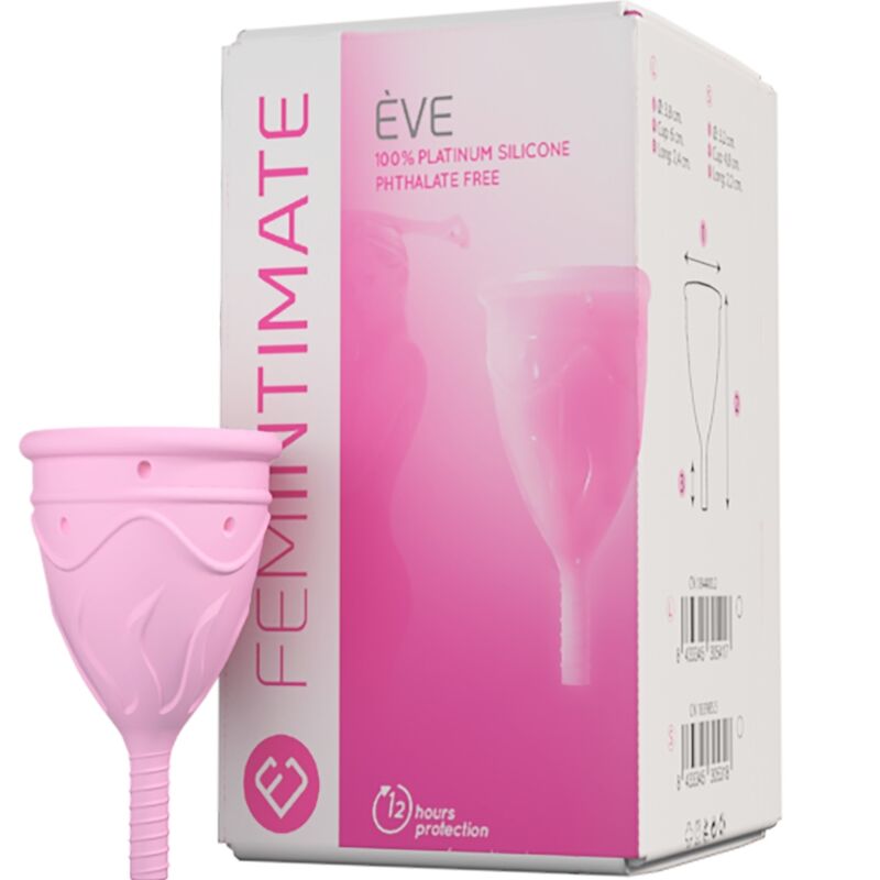 Imagen que nos facilita FEMINTIMATE de su producto erótico FEMINTIMATE - EVE COPA MENSTRUAL SILICONA - TALLA L para nuestra categoría "DROGUERÍA |Copas vaginales".