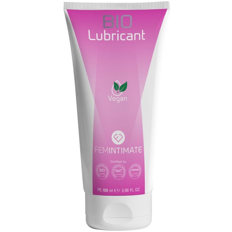 Imagen que nos facilita FEMINTIMATE de su producto erótico FEMINTIMATE - BIO LUBRICANTE VAGINAL VEGAN 100 ML para nuestra categoría "DROGUERÍA |Lubricantes|Base Agua".