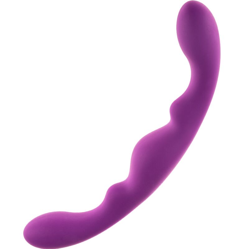 Imagen que nos facilita ALIVE de su producto erótico ALIVE - LUNA DILDO DOBLE PENETRACION SILICONA VIOLETA 25 CM para nuestra categoría "JUGUETES BIENESTAR |Dildos sin Vibración|Penes dobles".