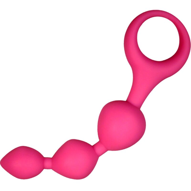 Imagen que nos facilita ALIVE de su producto erótico ALIVE - TRIBALL BOLAS ANALES SILICONA ROSA 15 CM para nuestra categoría "JUGUETES BIENESTAR |Anal|Dildos Anales".