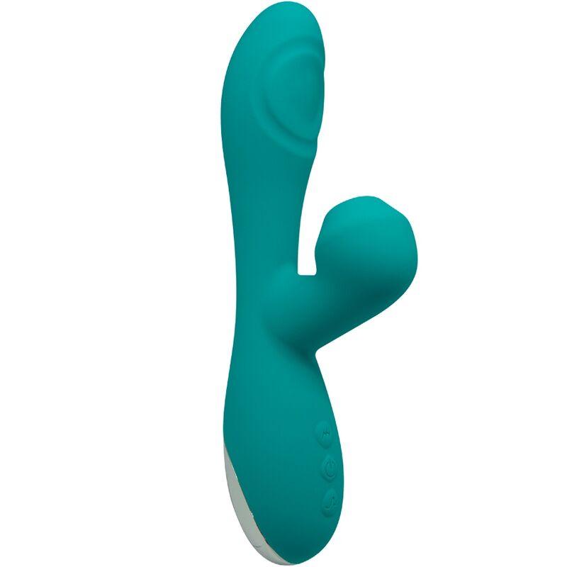 Imagen que nos facilita ALIVE de su producto erótico ALIVE - CARIBBEAN SHINE VIBRADOR & SUCCIONADOR AZUL para nuestra categoría "JUGUETES BIENESTAR |Vibradores|Vibradores Rabbit".