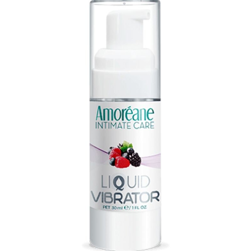 Imagen que nos facilita AMOREANE de su producto erótico AMOREANE - LIQUIDO VIBRADOR FRUTOS ROJOS 30 ML para nuestra categoría "DROGUERÍA |Estimulantes para Ellas|Vibrador Líquido".