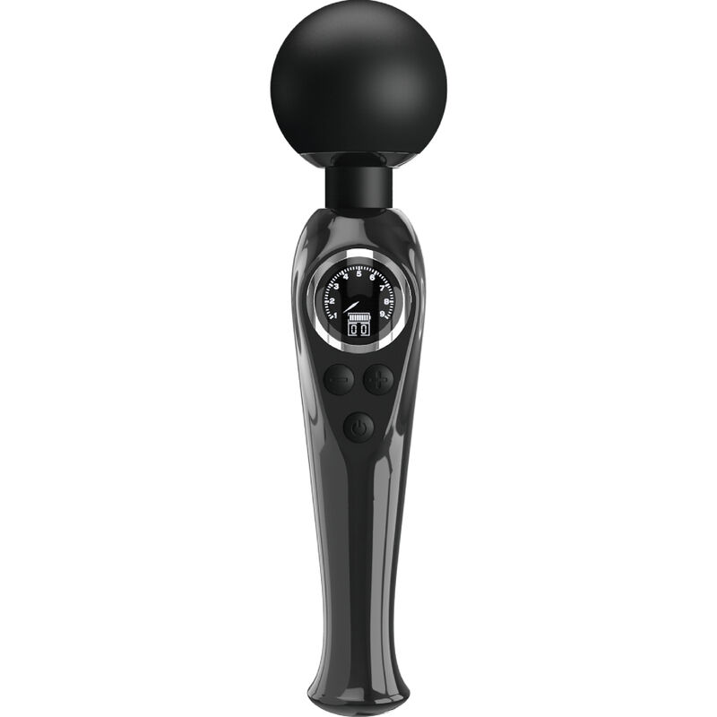 Imagen que nos facilita PRETTY LOVE LED de su producto erótico PRETTY LOVE - SKYLER VIBRADOR WAND NEGRO para nuestra categoría "JUGUETES BIENESTAR |Vibradores|Vibrador WAND".