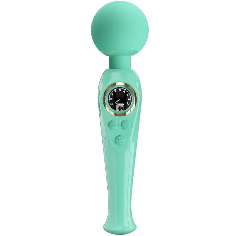 Imagen que nos facilita PRETTY LOVE LED de su producto erótico PRETTY LOVE - SKYLER VIBRADOR WAND VERDE para nuestra categoría "JUGUETES BIENESTAR |Vibradores|Vibrador WAND".