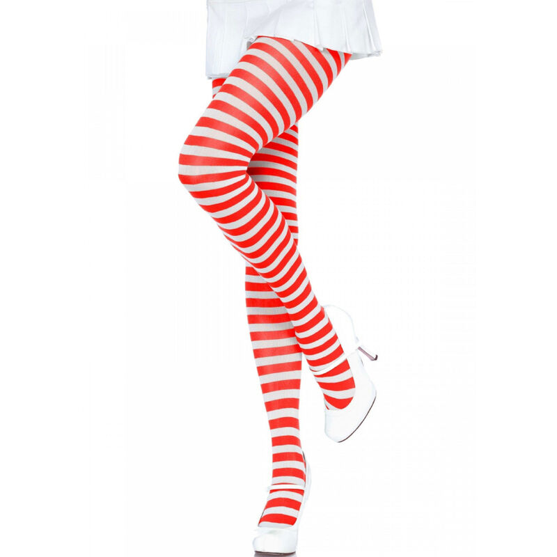 Imagen que nos facilita LEG AVENUE HOSIERY de su producto erótico LEG AVENUE - MEDIAS DE RAYAS BLANCO/ROJO para nuestra categoría "MODA & LENCERÍA|Lencería Mujer|Lencería Sexy|Medias".