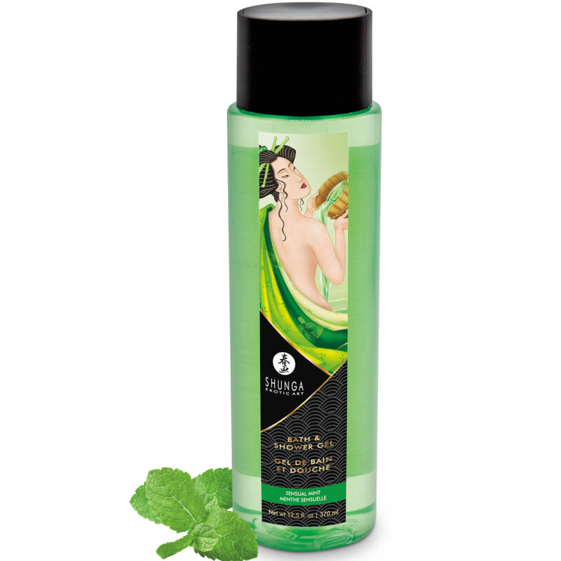 Imagen que nos facilita SHUNGA BATH EXPERIENCE de su producto erótico SHUNGA - GEL DE BAÑO & DUCHA MENTA 370 ML para nuestra categoría "DROGUERÍA |Para el baño".