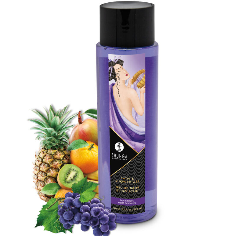 Imagen que nos facilita SHUNGA BATH EXPERIENCE de su producto erótico SHUNGA - GEL DE BAÑO & DUCHA FRUTAS EXOTICAS 370 ML para nuestra categoría "DROGUERÍA |Para el baño".