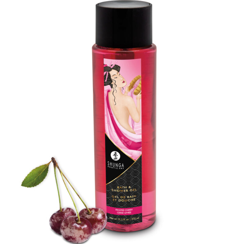 Imagen que nos facilita SHUNGA BATH EXPERIENCE de su producto erótico SHUNGA - GEL DE BAÑO & DUCHA CEREZA 370 ML para nuestra categoría "DROGUERÍA |Para el baño".