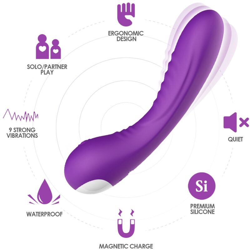 Imagen que nos facilita ARMONY VIBRATORS de su producto erótico ARMONY - LEGEND VIBRADOR SILICONA VIOLETA para nuestra categoría "JUGUETES BIENESTAR |Vibradores|Rotadores y vibradores".