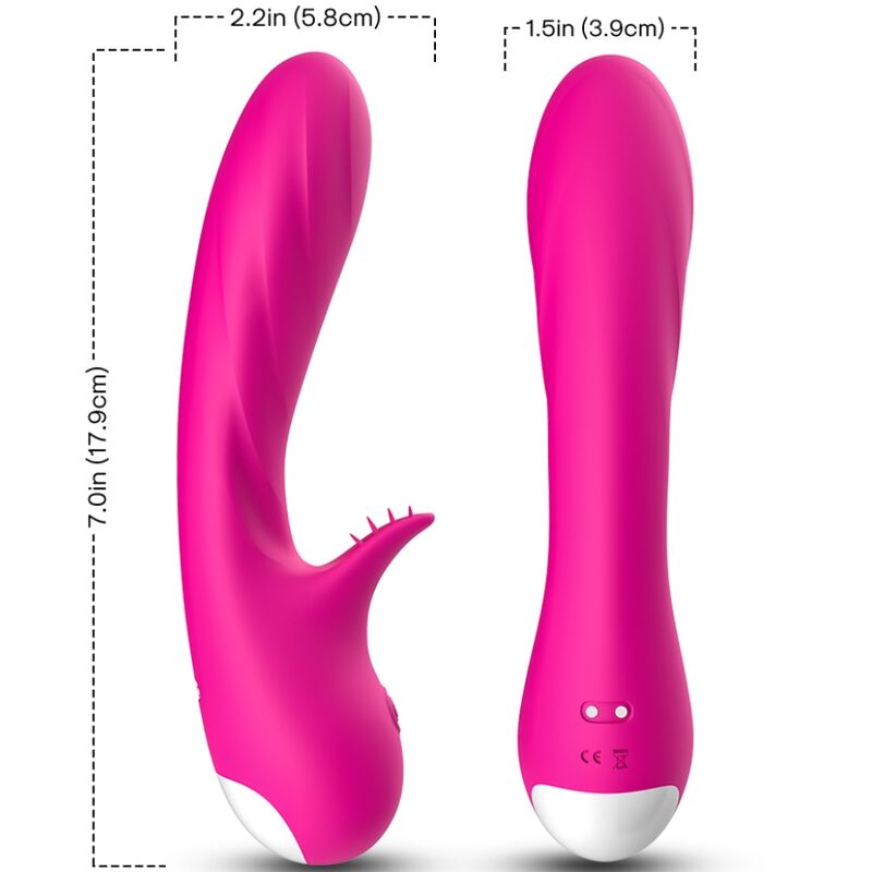 Imagen que nos facilita ARMONY VIBRATORS de su producto erótico ARMONY - ROMANCE VIBRADOR CON ESTIMULADOR FUCSIA para nuestra categoría "JUGUETES BIENESTAR |Vibradores|Rotadores y vibradores".