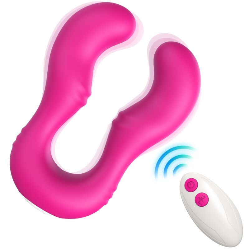 Imagen que nos facilita ARMONY VIBRATORS de su producto erótico ARMONY - SERAPH VIBRADOR DOBLE CONTROL REMOTO FUCSIA para nuestra categoría "JUGUETES BIENESTAR |Vibradores|Vibradores control remoto".