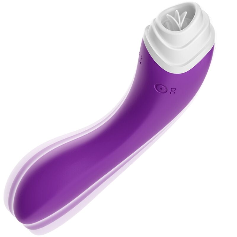 Imagen que nos facilita ARMONY STIMULATORS de su producto erótico ARMONY - FAIRYLAND ESTIMULADOR CON LENGUA CLITORIS & VIBRADOR VIOLETA para nuestra categoría "JUGUETES BIENESTAR |Juguetes para Mujeres|Estimuladores|Succionadores con vibración".